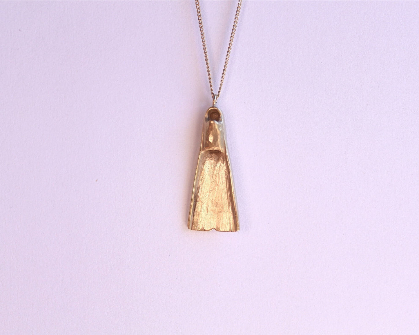 pendentif en laiton plaqué or en forme de palme