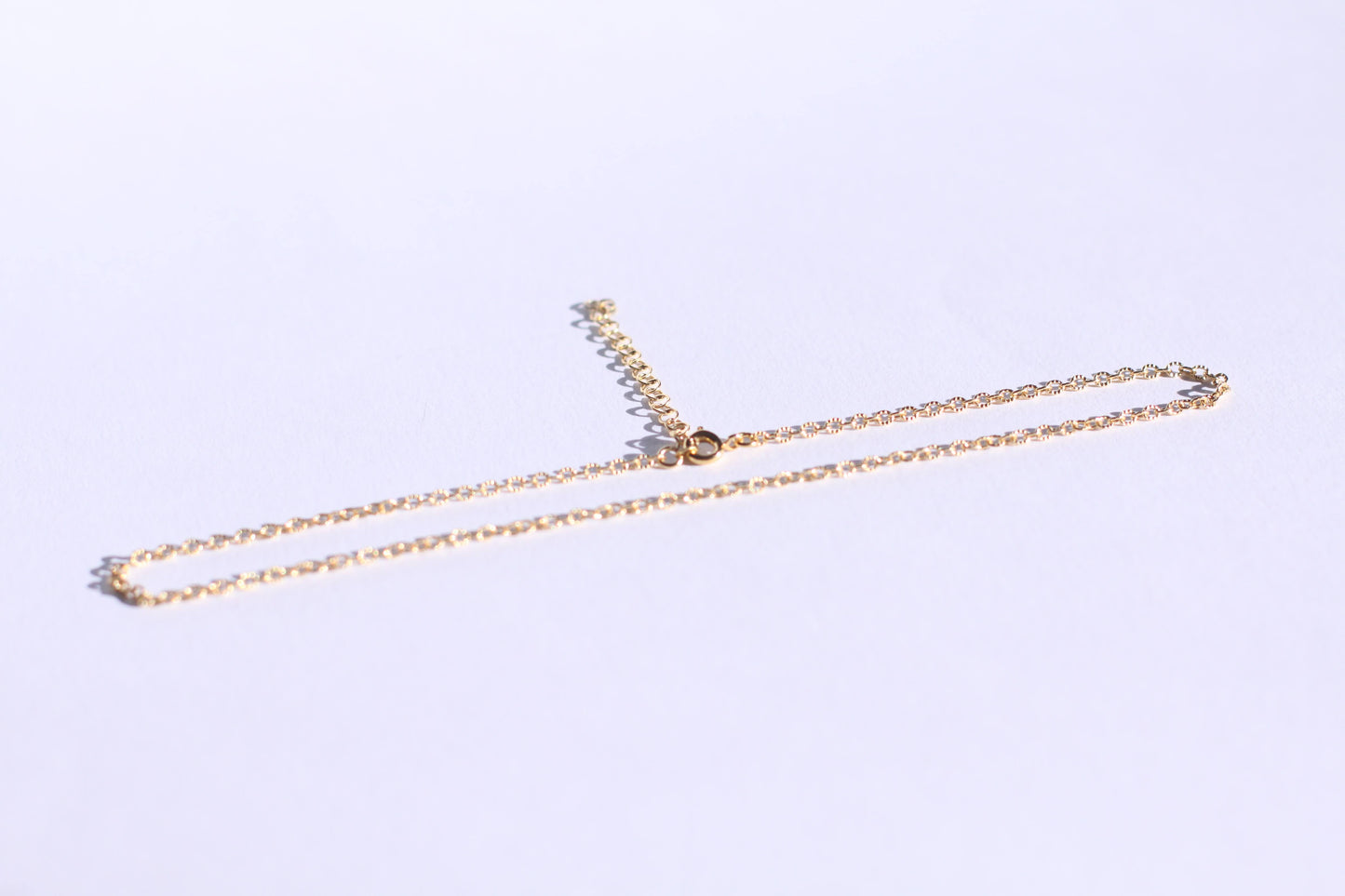 Chaine maille martelé plaqué or