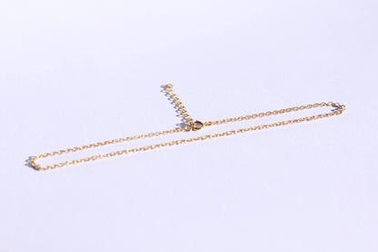 Chaine maille martelé plaqué or