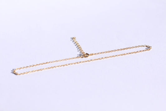 Chaine maille martelé plaqué or