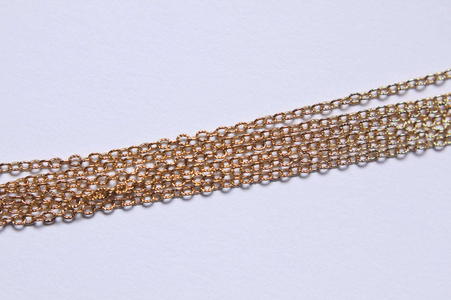 Chaine maille martelé plaqué or