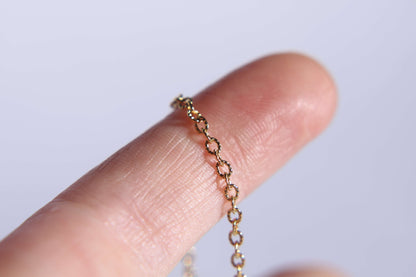 Chaine maille martelé plaqué or