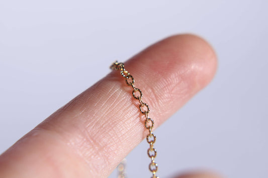 Chaine maille martelé plaqué or