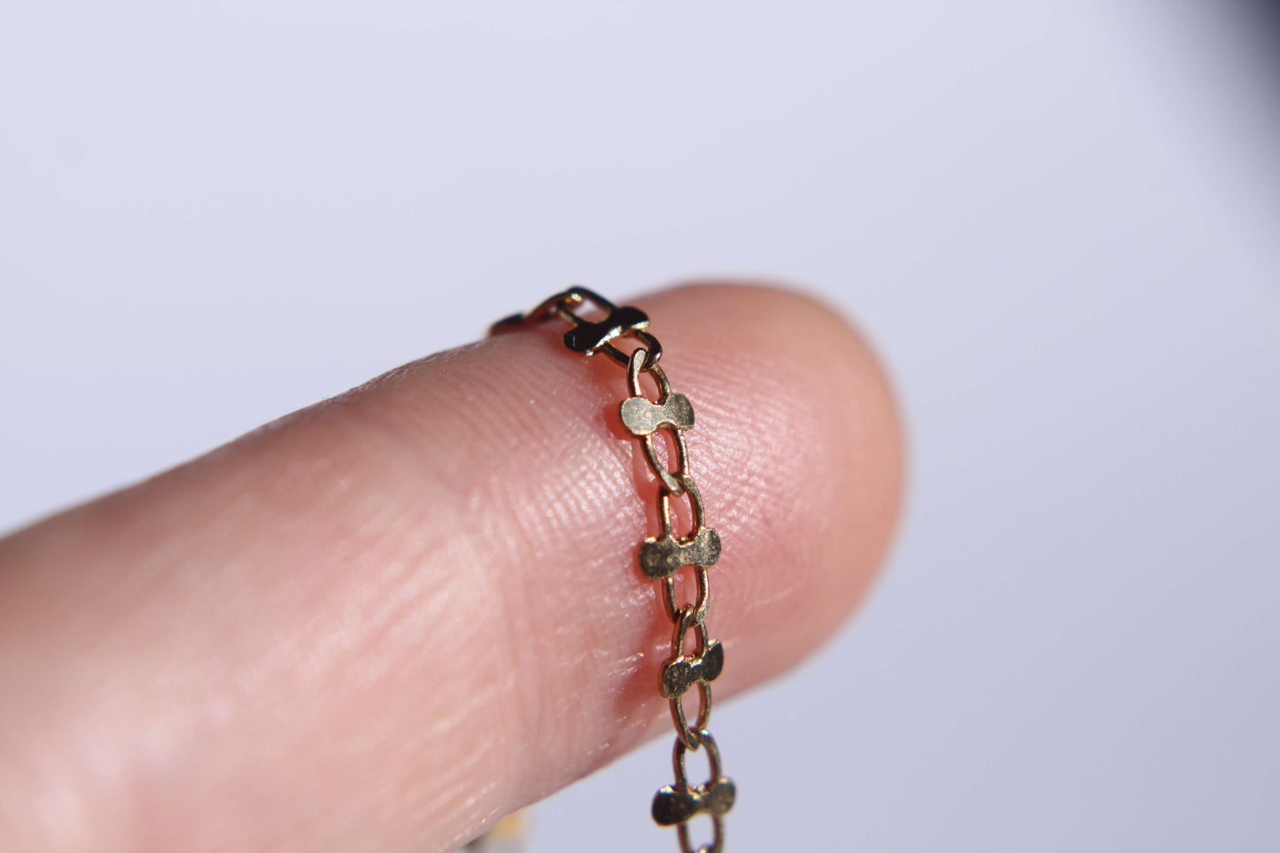 Chaine maille papillon plaqué or