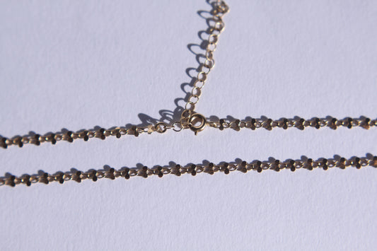 Chaine maille papillon plaqué or