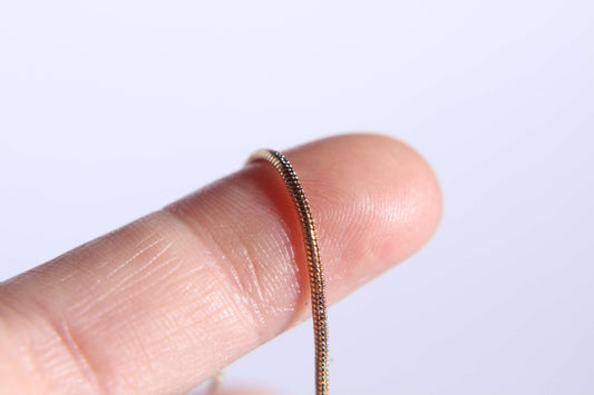 Chaine maille serpent plaqué or