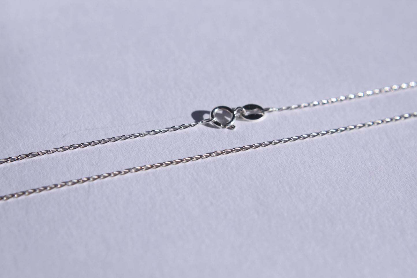 Chaine gourmette allongée argent