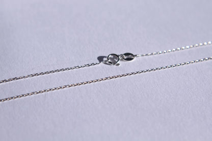 Chaine gourmette allongée argent