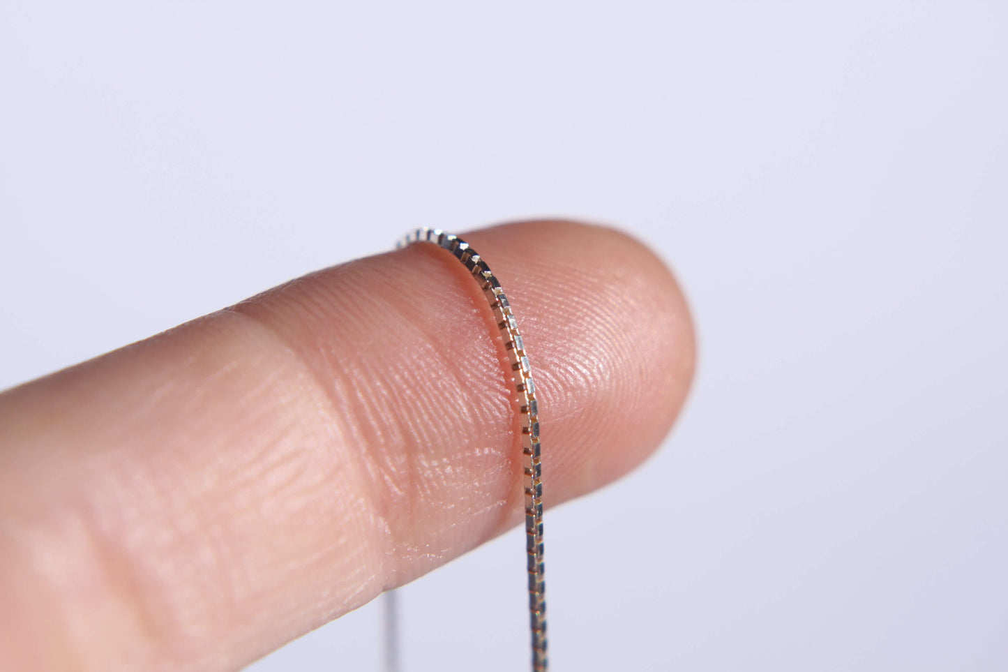 Chaine maille carré argent