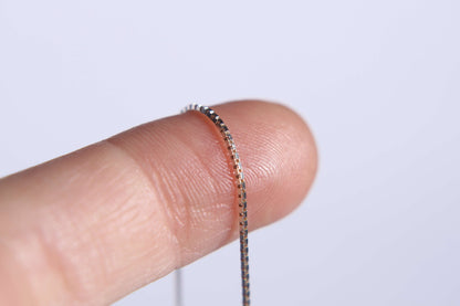 Chaine maille carré argent