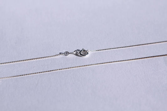 Chaine maille carré argent