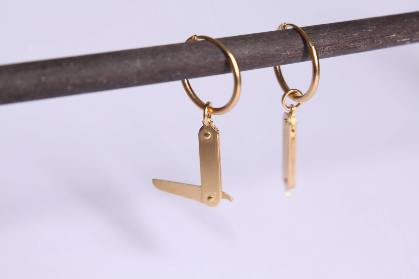 Boucles d'oreilles couteau articulé