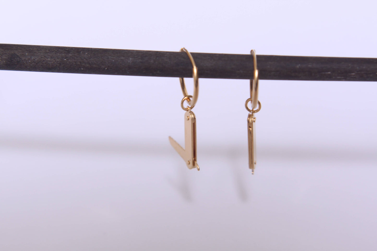 Boucles d'oreilles couteau articulé