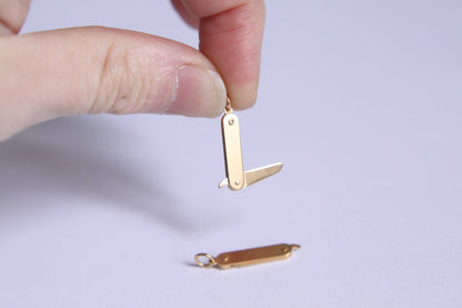 Boucles d'oreilles couteau articulé