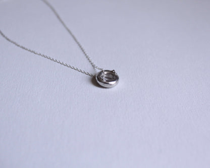 pendentif en argent massif en forme de bouée