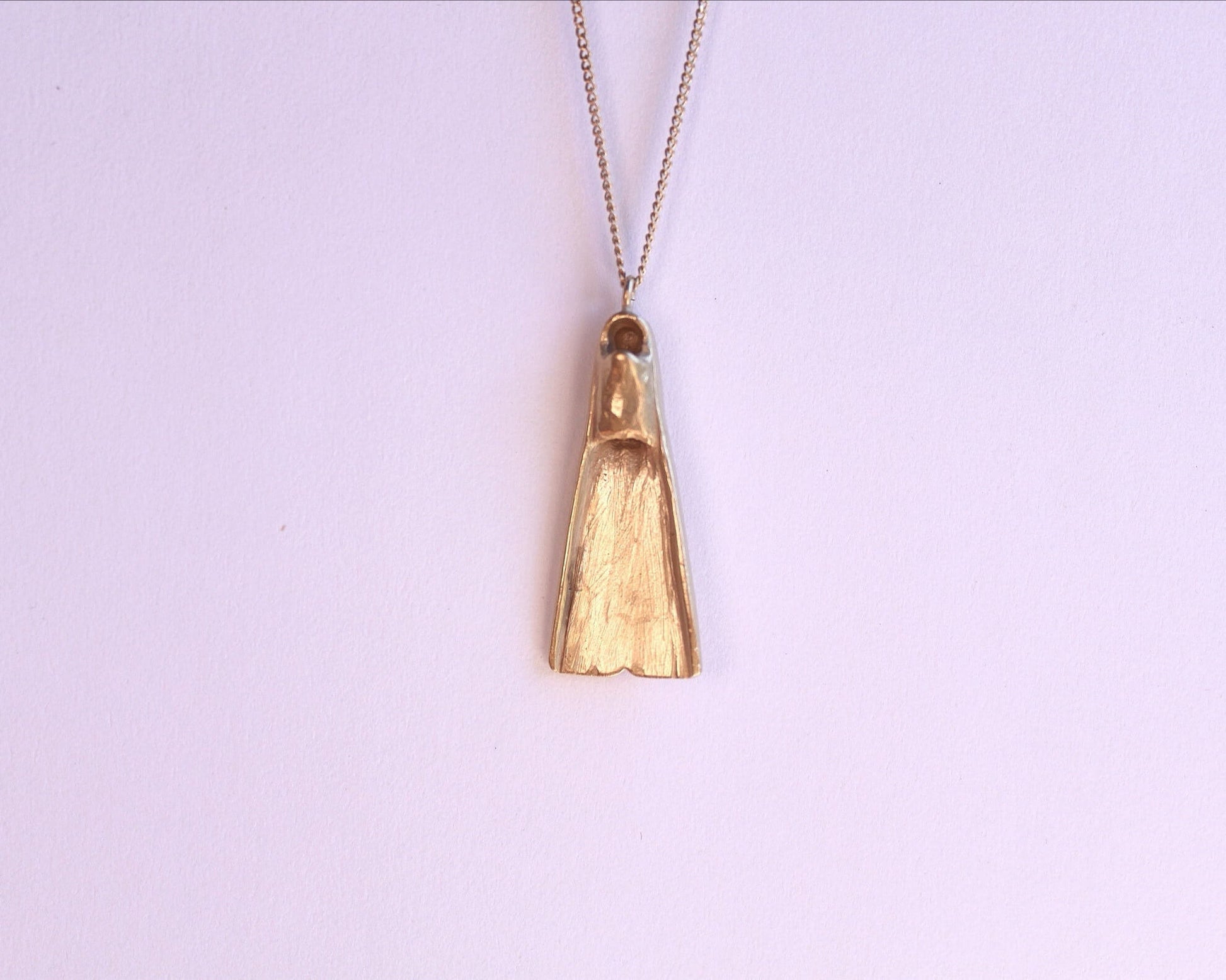 pendentif en laiton plaqué or en forme de palme