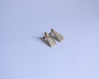 boucles d'oreilles en laiton plaqué or représentant des palmes de plongée